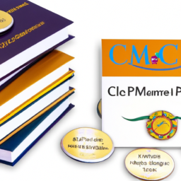 An image showcasing a stack of ten pristine, gold-embossed CMI exam booklets, each open to a different page, revealing mind-blowing tips