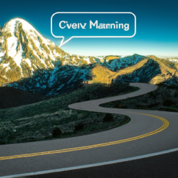 An image showcasing a winding road leading to a majestic mountain peak, symbolizing the transformative journey of the CCMP Exam towards career growth and acknowledgment