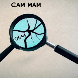 An image showcasing a magnifying glass shattering common misconceptions about the CAPM exam
