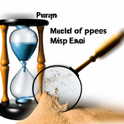 An image depicting a shattered hourglass with a magnifying glass revealing misconceptions surrounding the PMP exam